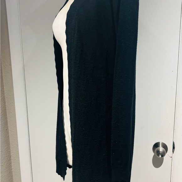 Sacred Threads Black Cardigan with Elegant Wavy Trim - Picture 6 of 15